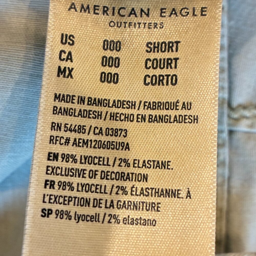 American Eagle Cargo Elastic Waist Light Green Pants - Picture 7 of 11